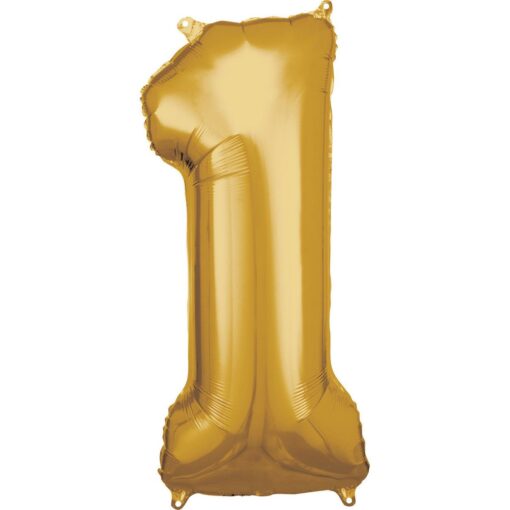 amscan Folienballon Zahl 1 gold