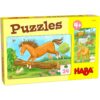HABA 306160 Puzzles Pferde, 2 x 24 Teile