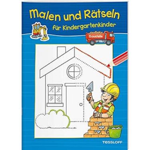 Tessloff-Malen-und-Raetseln-fuer-Kindergartenkinder-Baustelle-Suchen-Zaehlen-Zuordnen-Verbinden