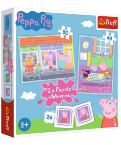 TR90600_1_Trefl 2 in 1 2 Puzzle und Memory Peppa Pig