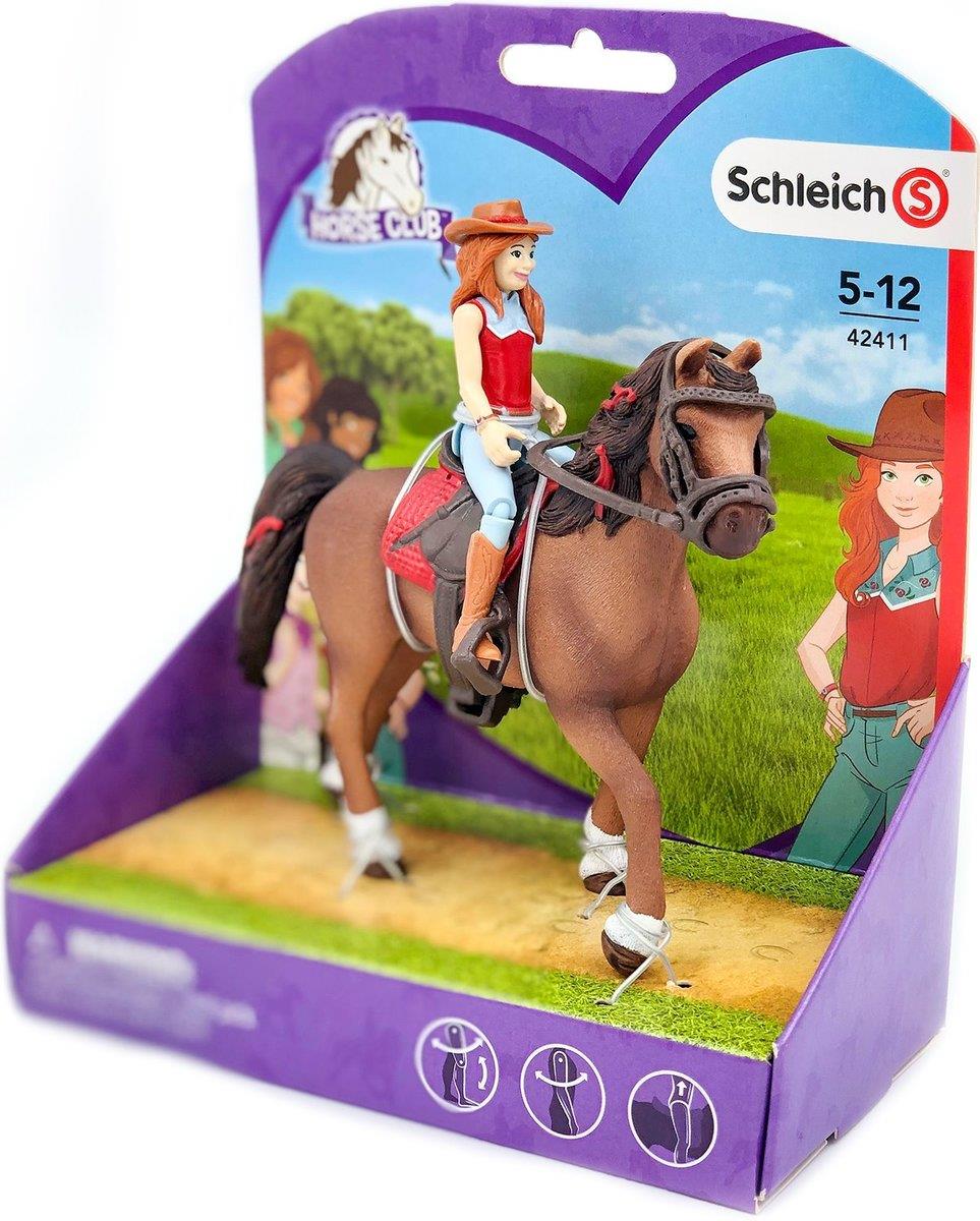 Schleich Horse Club Hannah & Cayenne – Set Sella E Briglia Per Cavallo Giocattolo – Dettagliato E Dipinto A Mano