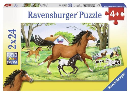 Ravensburger Puzzle Welt der Pferde, 2 x 24 Teile