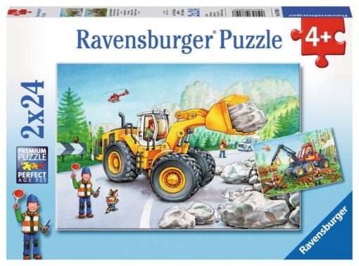 Ravensburger Puzzle Bagger und Waldtraktor 2x24 Teile