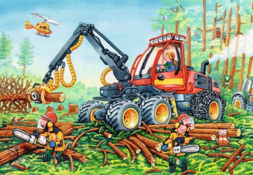 Ravensburger Puzzle Bagger und Waldtraktor 2x24 Teile2