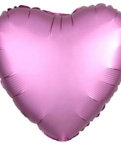 amscan-Folienballon-Herz-Satin-Luxe-Flamingo
