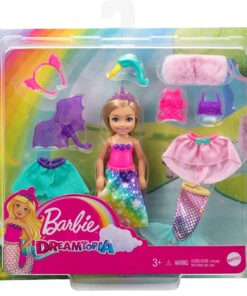 Barbie Dreamtopia Chelsea Puppe (blond), Anziehpuppe, Meerjungfrau