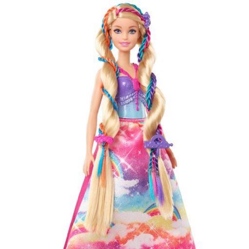 Barbie Dreamtopia Prinzessin Puppe inkl. Haare zum Flechten, Anziehpuppe1