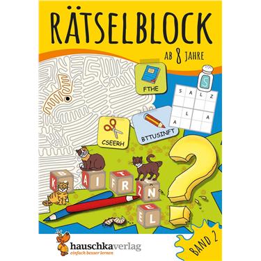 Hauschka-Verlag-Raetselblock-ab-8-Jahre-Band-2-A5-Block