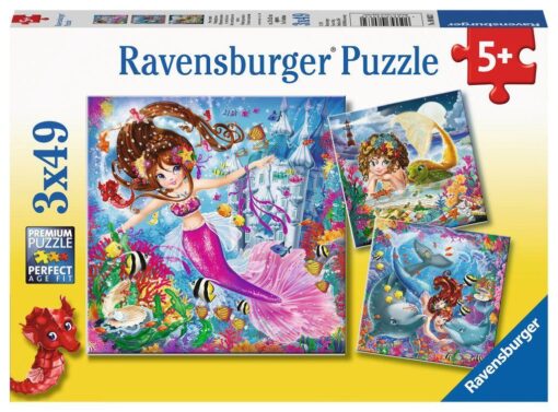 Kinderpuzzle Bezaubernde Meerjungfrauen, 3x49