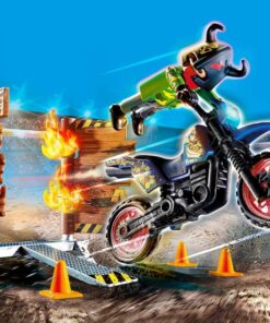 PLAYMOBIL® 70553 Stuntshow Stuntshow Motorrad mit Feuerwand1