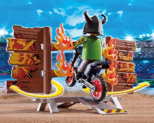 PLAYMOBIL® 70553 Stuntshow Stuntshow Motorrad mit Feuerwand2