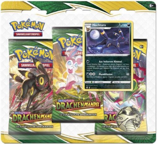Pokémon Schwert und Schild Drachenwandel 3er Packung, 1 Packung, 2-fach sortiert