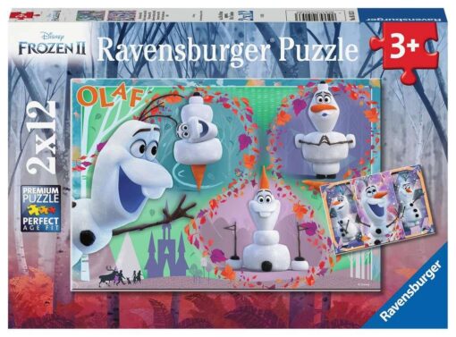 Ravensburger Disney Frozen II - Alle lieben Olaf, 2 x 12 Teile