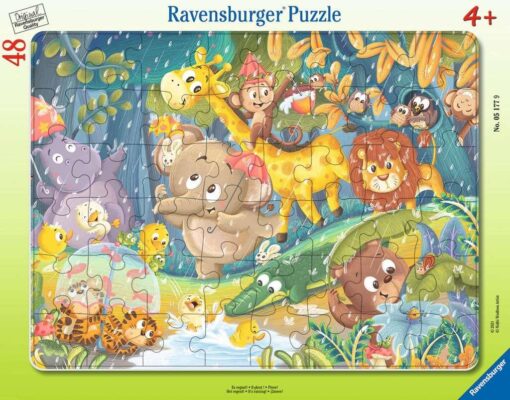 Ravensburger Kinderpuzzle 05177 - Es regnet! - 30-48 Teile