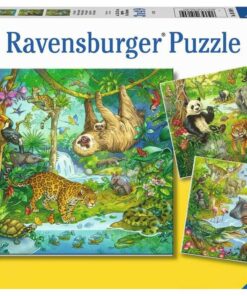 Ravensburger Kinderpuzzle 05180 - Im Urwald - 3x49 Teile