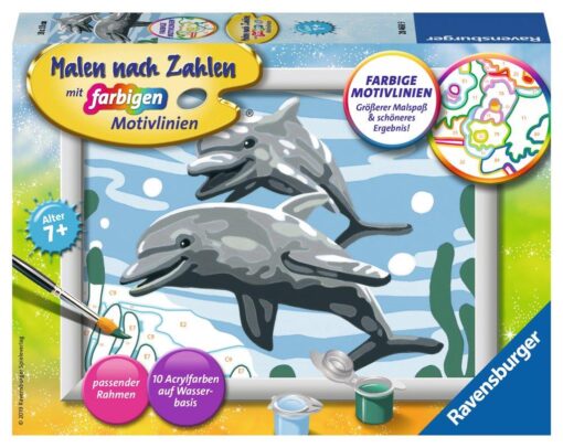 Ravensburger Malen nach Zahlen Freundliche Delfine