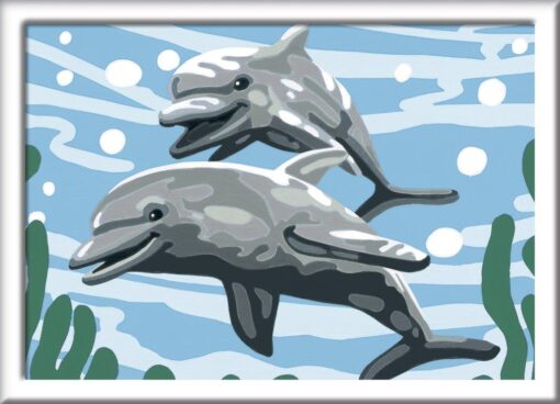 Ravensburger Malen nach Zahlen Freundliche Delfine1