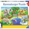 Ravensburger Puzzle Tiere im Zoo 2x12 Teile