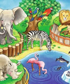 Ravensburger Puzzle Tiere im Zoo 2x12 Teile1
