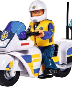 Simba Feuerwehrmann Sam Polizei Motorrad mit Figur1