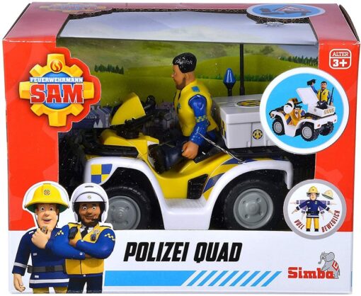 Simba Feuerwehrmann Sam Polizei Quad mit Figur