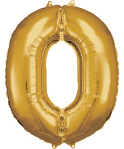 amscan Folienballon Zahl 0 gold