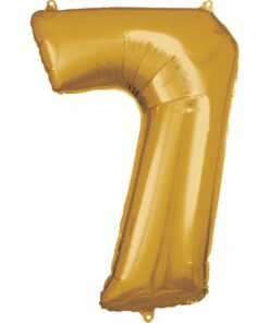 amscan Folienballon Zahl 7 gold