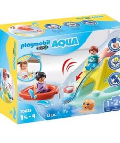 PLAYMOBIL-70635-1-2-3-Aqua-Badeinsel-mit-Wasserrutsche