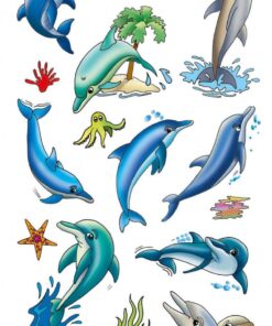 Avery Zweckform Z-Design 56439 Kinder Tattoos, Delfine, 13 Aufkleber1.jpg