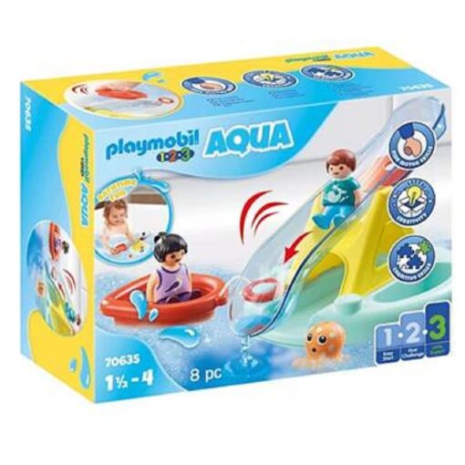 PLAYMOBIL-70635-1-2-3-Aqua-Badeinsel-mit-Wasserrutsche